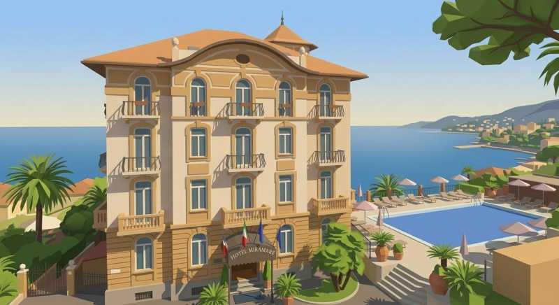 Forte dei Marmi'de birinci sahil hattında prestijli otel satılık