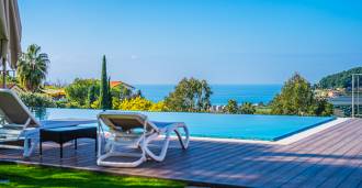 Deniz manzaralı modern villa, Bordighera'da.